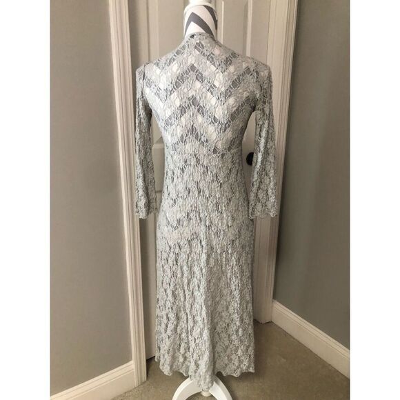 CAbi pale gray long lace duster - Picture 4 of 8